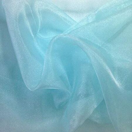 Aqua Blue Sheer Organza Fabric