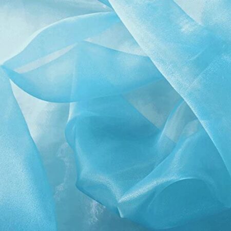 Baby Blue Sheer Organza Fabric