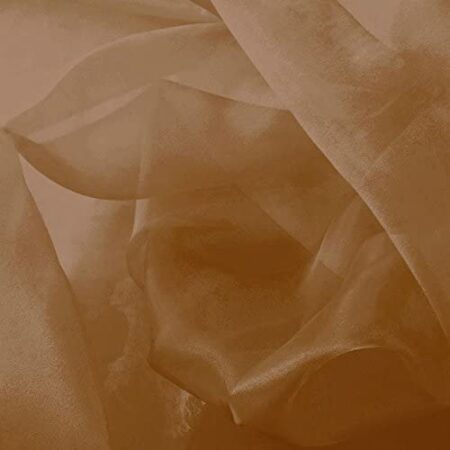 Brown Sheer Organza Fabric