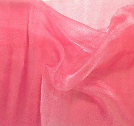 Coral Sheer Organza Fabric