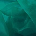 Hunter Green Sheer Organza Fabric