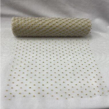 Silver/Gold Glitter Tulle Roll
