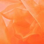 Orange Sheer Organza Fabric