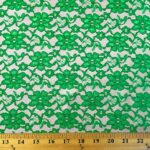 Kelly Green Raschel Lace Fabric