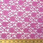 Magenta Raschel Lace Fabric