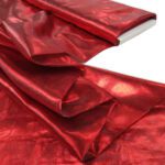 Red Nylon Metallic Lame Fabric