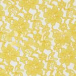 Yellow Raschel Lace Fabric