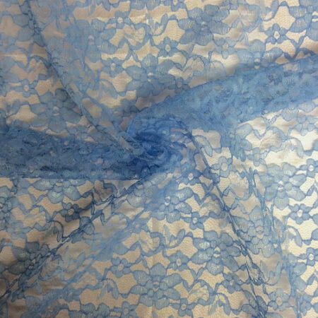 Baby Blue Raschel Lace Fabric