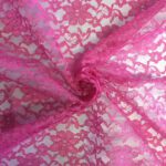 Fuchsia Raschel Lace Fabric