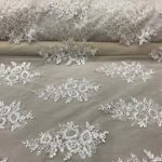 Floral Ivory Sequin Lace fabric