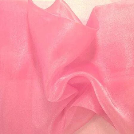 Blush Sparkle Crystal Sheer Organza Fabric Shiny for Fashion, Crafts, Decorations 60" Wide