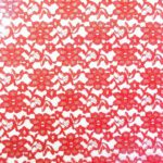 Red Raschel Lace Fabric