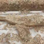 Gold Sequin Lace Fabric