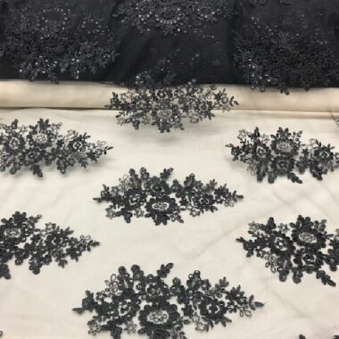 Sequin & Beaded Embroidered Lace (VT-10)