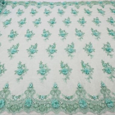 Floral Embroidered Mesh Lace (VT-30)