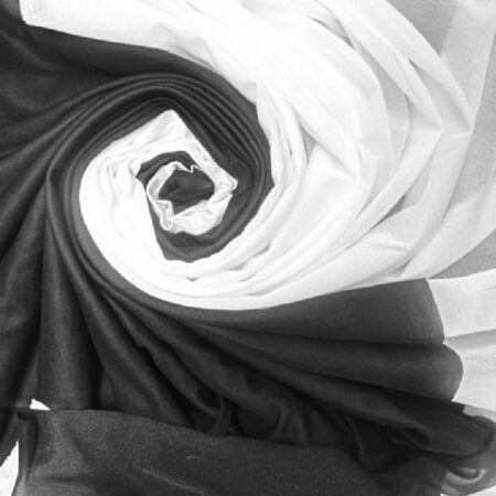 White & Black Tricot Fusible Interfacing – Soft, Lightweight and Stretchable for Sewing, Apparel and DIY Projects