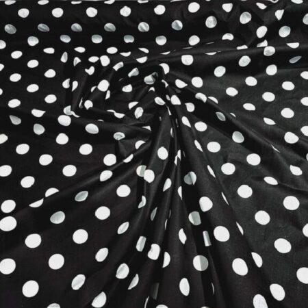Big Polka Dot Poly Cotton Fabric by the Yard – Large Dot Print Soft Cotton Blend for Dresses, Crafts, Tablecloths & DIY Sewing