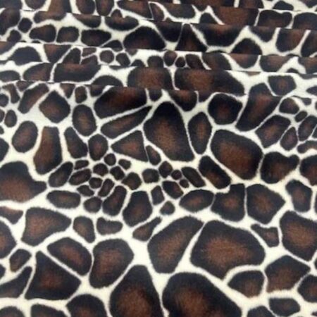 Giraffe Print Velboa Faux Fur Fabric – Perfect for Upholstery, Beddings, Pillows, Toys & Costumes