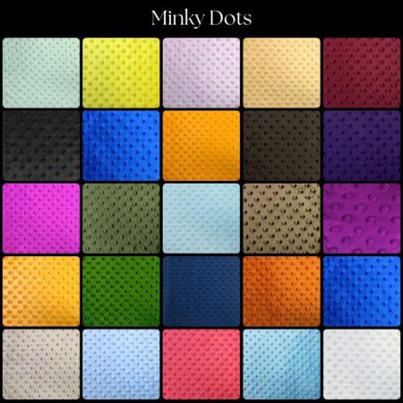 Minky Dot Fleece Fabric by the Yard – Soft Plush Minkee Fabric with Dimple Dots for Blankets, Baby Blankets, Pillow Covers & More