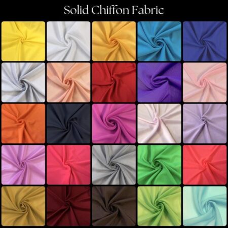 Soft & Matte Chiffon Fabric by the Yard – Ideal for Bridal Dresses, Robes, Decor, and Sewing