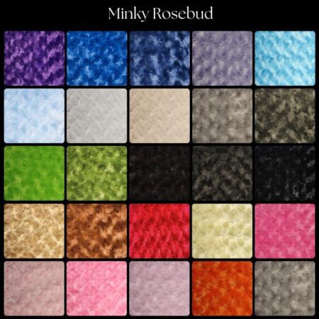 Soft Rosebud Minky Fabric – Sold by Yard – Great for Blankets, Throws, Pillows & More