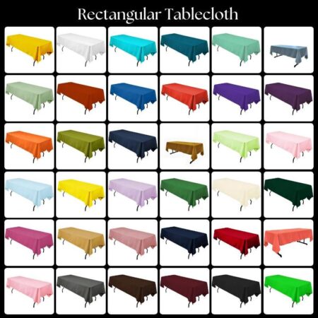 60"x108" Polyester Tablecloth | Rectangular Wedding & Holiday Décor