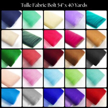 Tulle Fabric Bolt 54" x 40 Yards – Wedding, Party & Event Decor, Craft Supplies
