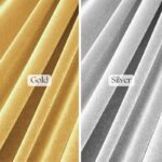 Metallic Gold and Silver Stretch Velvet – Soft and Shiny Fabric for Costumes, Event Decor & DIY Projects