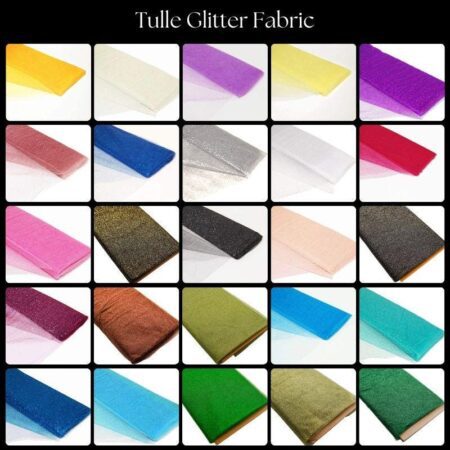 Tulle Glitter Fabric – 54" Wide by 10 Yards | Sparkle Tulle for Wedding, Crafts & Decorations