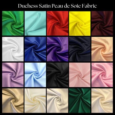 Duchess Satin Peau de Soie Fabric | Semi-Dull Heavy Lamour Satin for Wedding & Costume Design