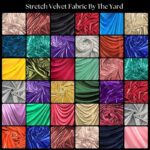 Soft Stretch Velvet Fabric by the Yard – 58" Wide | 4-Way Stretch Velour for Costumes, Curtains, Bows, Backdrops & Headbands