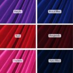Bold and Vibrant Fabric Set – Burgundy, Royal Blue, Fuchsia, Red & Purple for Costumes, Gowns and Event Decor