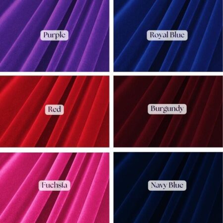 Bold and Vibrant Fabric Set – Burgundy, Royal Blue, Fuchsia, Red & Purple for Costumes, Gowns and Event Decor