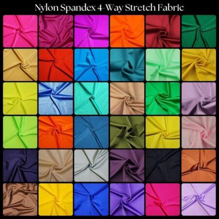 Shiny Milliskin Nylon Spandex 4-Way Stretch Fabric – By The Yard | Perfect for Dancewear, Gymnastics, Skating Costumes & Gowns