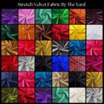 Stretch Velvet Fabric by the Yard – Soft 4-Way Stretch, Luxury Velvet for Dresses, Costumes, Décor, Bows – Multiple Color Options
