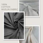 100% Cotton Muslin Fabric – 63" Wide – Sold by the Yard – For Quilting, Embroidery, Backdrops, Drapes, and Apparel