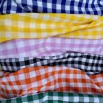 Farmhouse Gingham Check Fabric – 1-Inch Polyester, 60” Wide – By the Yard for Quilting & Apparel
