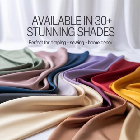 60” Poly Poplin Fabric by the Yard – 100% Polyester Wrinkle-Resistant Material for Apparel, Tablecloths, Curtains, Crafts & Sewing