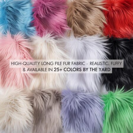 High-Quality Long Pile Fur Fabric – Realistic, Fluffy & Available in Multiple Colors
