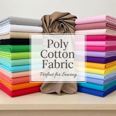 Poly Cotton Broadcloth Fabric by Yard 60 Inch Wide Solid Color 65 Polyester 35 Cotton Fabric for Sewing Uniforms Quilting Bedding