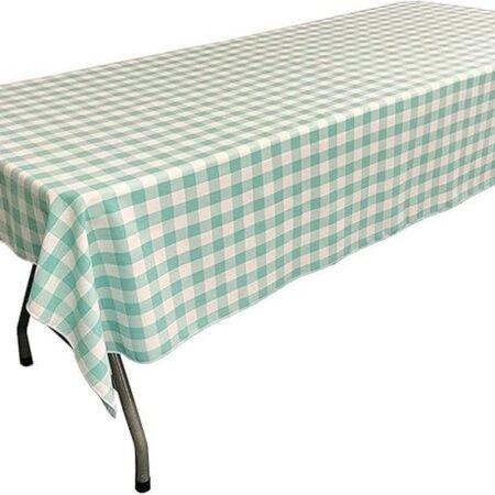 Gingham Checkered Tablecloth - 60 x 108 Inches, 100% Polyester